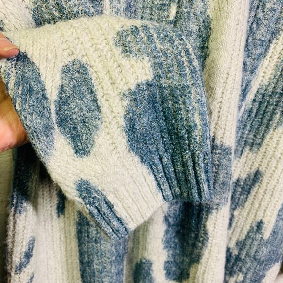 PILCRO ANTHROPOLOGIE SPOTTED‎ TURTLE COWL NECK OVERSIZED KNIT RIBBED NWT - Picture 9 of 14